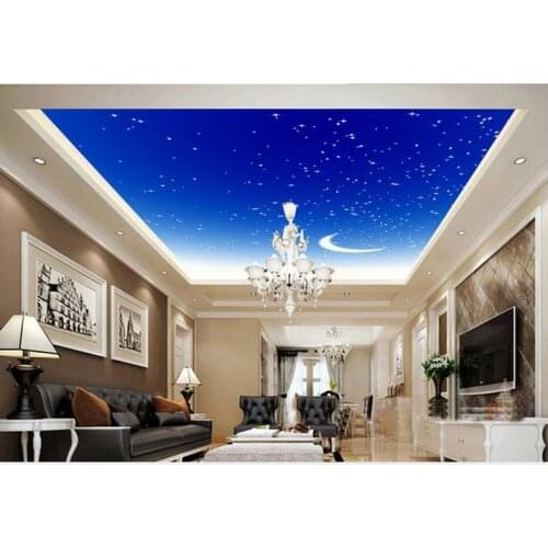Wallpaper 3d ceiling Star Moon Living Room Ceiling Fresco mural 3d wallpaper 3d ceiling murals wallpaper