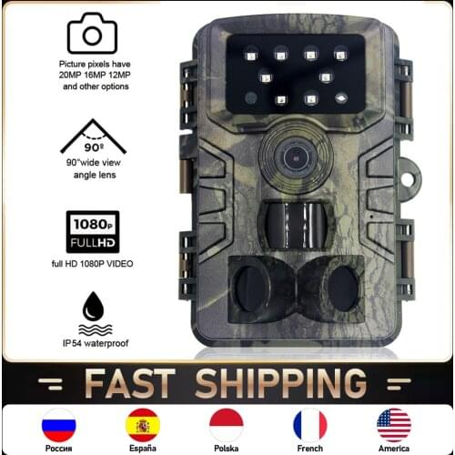 Hunting Camera 20MP 1080P PIR Infrared Wild Trail Camera Night Vision IP66 Wildlife Surveillance Tracking Cam Photo Trap PR700