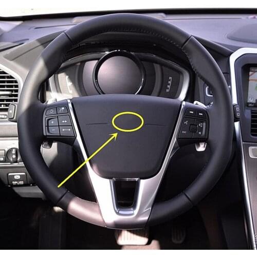 Original Car Logo Letter Stickers For Volvo Xc60 S60 V60 Airbag Logo Steering Wheel Stickers Car Sticker