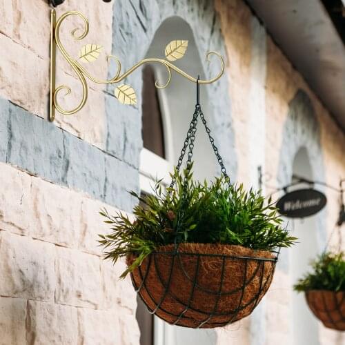 Hanging Plants Bracket European Style Wall Planter Hooks Flower Pot Iron Lanterns Hanger For Garden Outdoor Indoor Patio