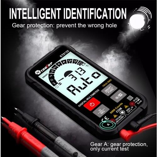 2.88 Inch Display Screen Handheld High Accuracy Digital Multimeter AC DC Voltage Current Resistance Frequency Capacitance Meter