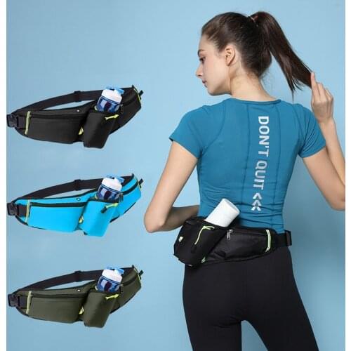 Women Men Marathon Running Waist Bag Hydration Belt Reflective Sport Bag Waterproof Jogging Gym Waist Pack Without Water Bottle