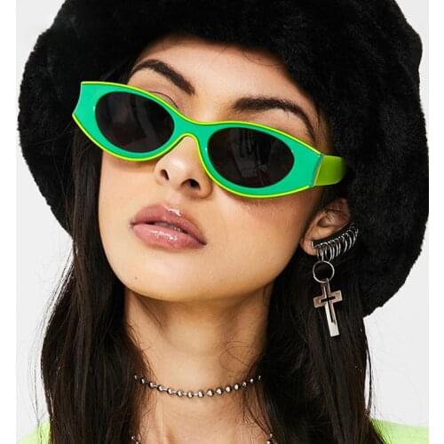 2021Women Small Frame fashion Sunglasses Shades Eyewear Vintage Cat Eye Sun Glasses Simple For Mountaineering Fishing Sunglasses