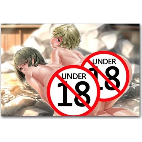 Modern Canvas Paintings 2 Sexy Girls Anime Poster Wall Art Picture Prints for Living Room Decor Unframed