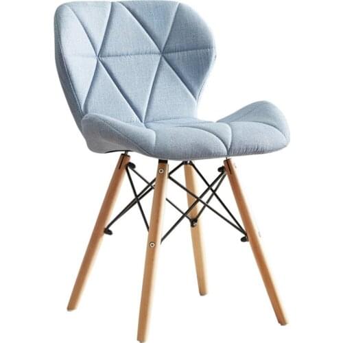 Chair back home economical bedroom Nordic net red makeup butterfly dining chair solid wood simple