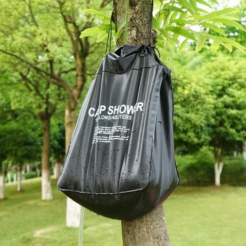 Solar Heated Shower Bag 40L Outdoor Portable Shower Bathing Bag Traveling Camping Hiking Climbing Body Pet Cleaning Water Bag
