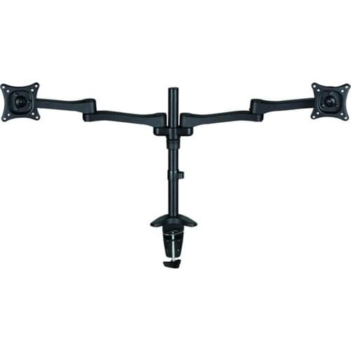 Aluminum Alloy Full Motion Dual Screen LED LCD Monitor Holder Desktop Clamping TV Mount Arm