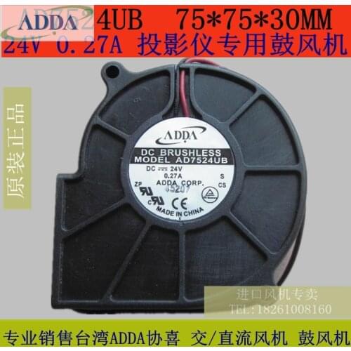 FOR ADDA blower AD7524UB 75 * 75 * 30MM 7530 7CM 70MM 24V DC projector fan