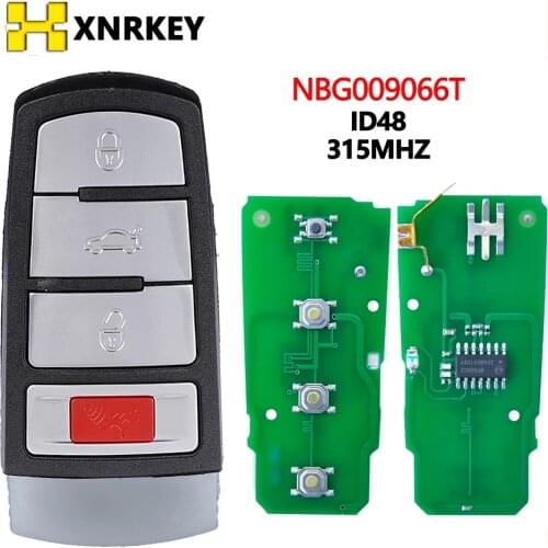 XNRKEYSmart Remote Key Fob 3+1 Buttons 315MHz ID48 for VW Passat 2006 2007 2008 2009 2010 2011 2012 2013 for CC, NBG009066T