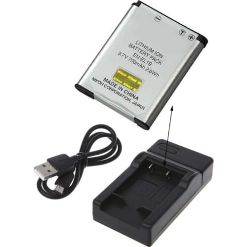 2021 New Battery Charger For Nikon EN-EL19 S2500 S2600 S3100 S3300 S4100 S3300 Battery