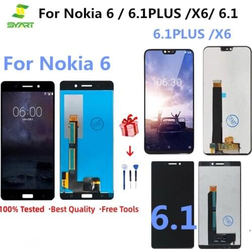 LCD Screen For Nokia 6 2018 6.1 6.1 PLUS X6 LCD Display Digitizer Assembly Replacement For Nokia 6 6.1 6.1 PLUS X6 Touch Screen