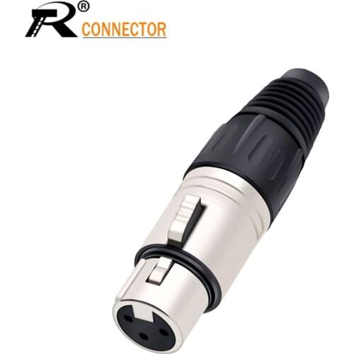1pc 3Pin XLR Microphone Audio Connectors Soldering Type Male and Female Cannon Plug Cable Terminals for MIC
