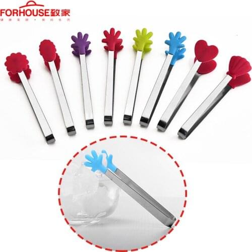 1pcs Stainless Steel Ice Clip Tongs Tool Bar Kitchen Barbecue BBQ Clip Bread Food Multifunction Kitchen accessories