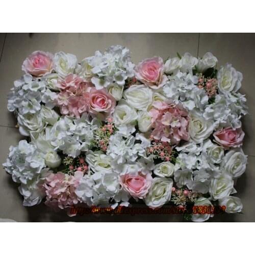 10pcs/lot Artificial silk rose and hydrangea flower wall Wedding backdrop decoration Arch flower runner wedding TONGFENG