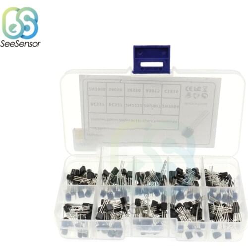 10Values*20pcs=200/set TO-92 Transistors Box Pack Transistor kit BC337 BC327 2N2222 2N2907 2N3904 2N3906 S8050 S8550 A1015 C1815