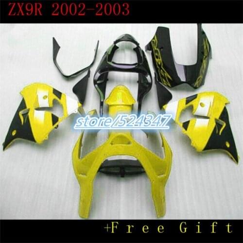 100% of cheap selling motorcycles l For Ninja ZX9R 02-03 ZX - 9 r kawasaki Ninja fairing ZX9R yellow black body part three