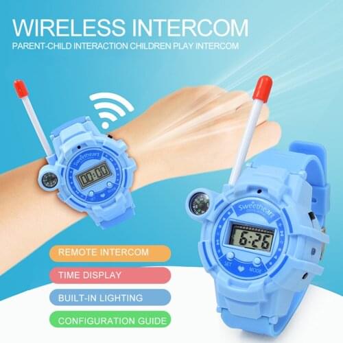 2pcs Watch Wireless Walkie Talkie Toys with USB Cable Long Distance Call Interactive Parents Kids Communication Toys Puzzle Toys