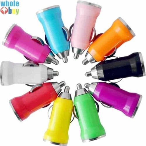 200pcs/lot Colorful Mini USB Car Charger For IPhone 5 5s 4 4G 3G IPod ITouch HTC Samsung mobile phone chargers