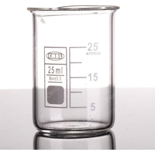 25ml,Glass Beaker Low Form,GG17 Lab Glassware