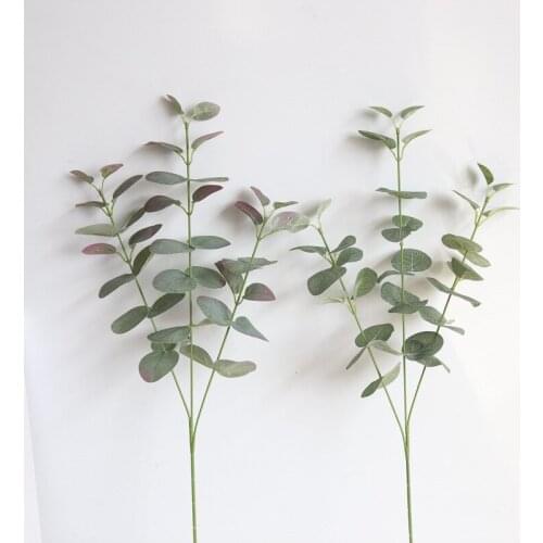68CM Artificial Leaves Branch Retro Green Silk Eucalyptus Leaf for Home Decor Wedding Plants Faux Fabric Foliage Room Decoration