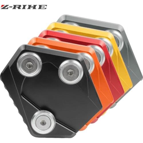 CNC Aluminum Motorcycle Side Stand Enlarge Kickstand Extension Plate Pad for Honda GROM MSX125 MSX 125 2014-2015 Red Green Blue