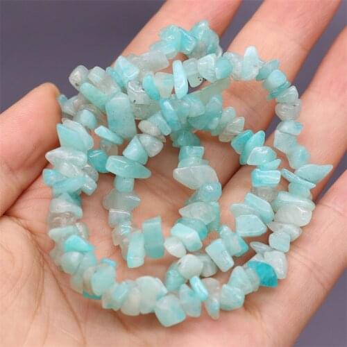 Natural Crystal Gravel Beads Irregular Chips Aquamarine Bead for Jewelry Making Diy Women Necklace Bracelet Crafts