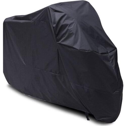Black Motorcycle Motorbike Waterproof Water Resistent Rain UV Protective Breathable Cover Outdoor Indoor With Storage Bag Size-X