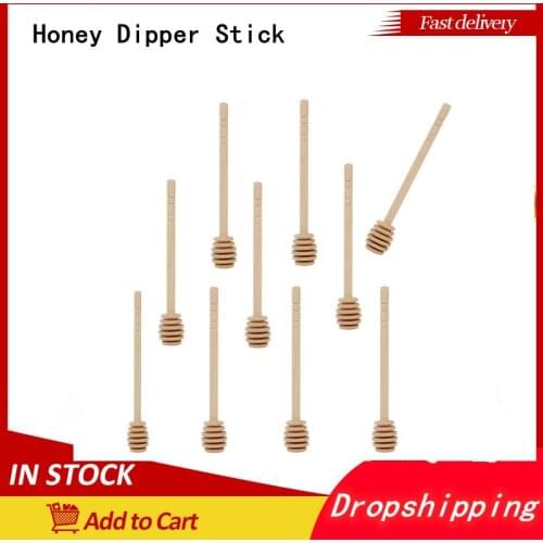 Wooden Tableware Safety Wooden Spoon Honey Dipper Sticks Mixing Spoon For Honey Jar Supplies Honey Dipper Stick Kitchen Gadgets