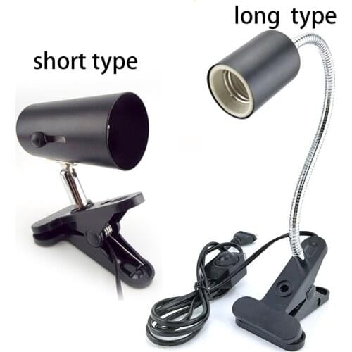 E27 Base Tortoise Lamp Clip Holder Adjustable Flexible Clip Switch for Desk Animal Reptiles Box Light Bulbs Base EU US plug
