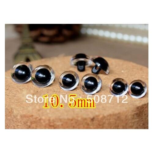 Fress ship!!!10.5mm transparent crystal toy eye/doll eye/button eye 100pairs