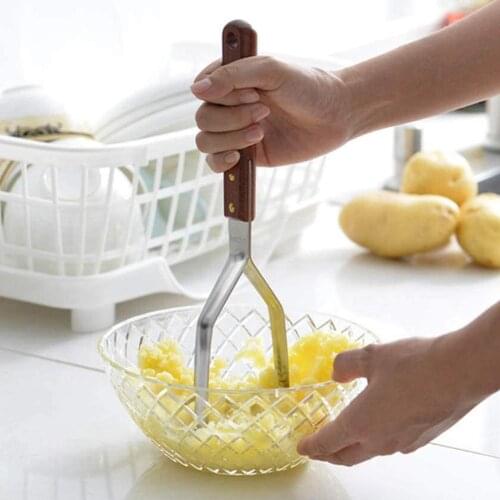 Non Slip Handle Potato Masher Manual Press Vegetable Fruit Crusher Kitchen Tool Non-slip Kitchen Supply Easy to Use