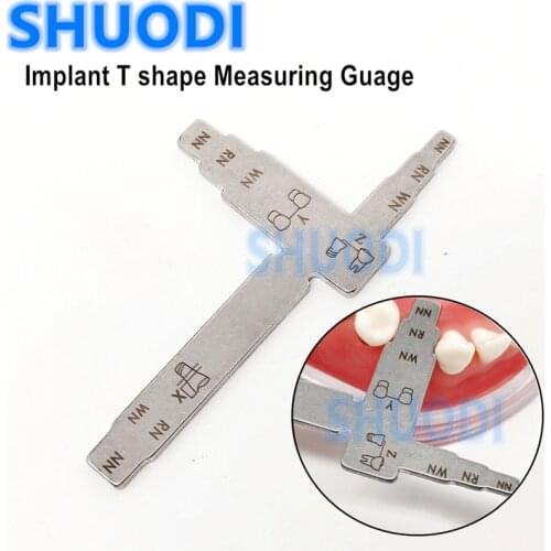 1 piece Dental Implant Measuring Ruler for interdental distance Implant Locating Cliper T shape Measuring Gauge