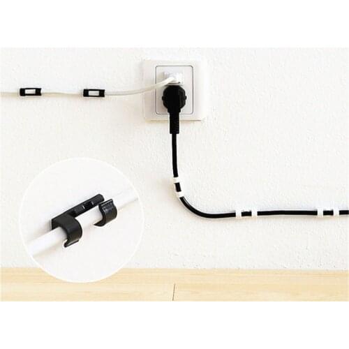 Cable Organizer Clips Cable Management Desktop & Workstation ABS Wire Manager Cord Holder USB Charging Data Line Bobbin Winder