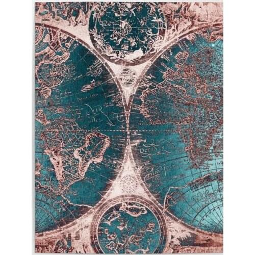 Canvas Hd Prints Pictures Wall Artwork Painting Antique World Map Home Decoration Modular Modern Poster For Living Room No Frame