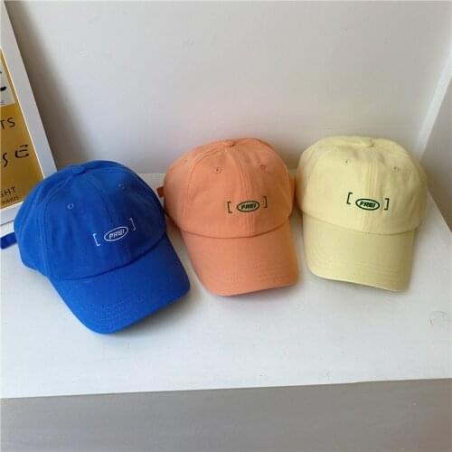 Candy Color Soft Top Duck Tongue Hat Women Wild New Letter Casual Japanese Baseball Cap Mens Sunshade