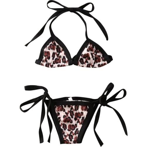0-24M Baby Girl Toddler Leopard Bikini Sets Swimwear Swimsuit 2PCS Bikini Set Bathing Beachwear