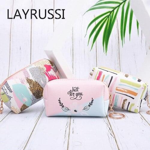 LAYRUSSI Printing Cosmetic Bag for Women Makeup Bags Ladies Travel Makeup Organizer Female Makeup Pouch Necessarie Toiletry Bag