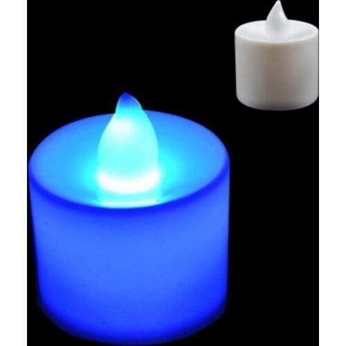 1 PC Multicolor Creative LED Candle Multicolor Lamp Simulation Color Flame Tea Light Home Wedding Birthday Party Decoration