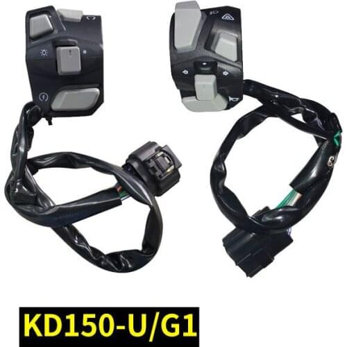 Motorcycle Left Handlebar Switch Prince Right Horn Ignition for Kiden Kd150-u and Kd150-g1