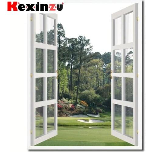 Kexinzu Full 5D DIY Square/Round Diamond Painting" Window Scenery" 3D Embroidery Cross Stitch Mosaic diamondpainting Gift