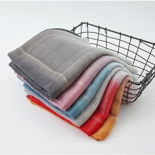 New Design Ombre Glitter Striped Viscose Shawl Scarf High Quality Tie-dye Soft Head Wraps Pashmina Stole Muslim Hijab 180*90Cm