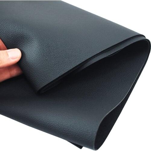 Pure Black 1mm Thick Ultra-thin Leather Fabric Car Seat Cushion Sofa Hard Bag Soft Bag Leather Simulation Faux Leather Sheet