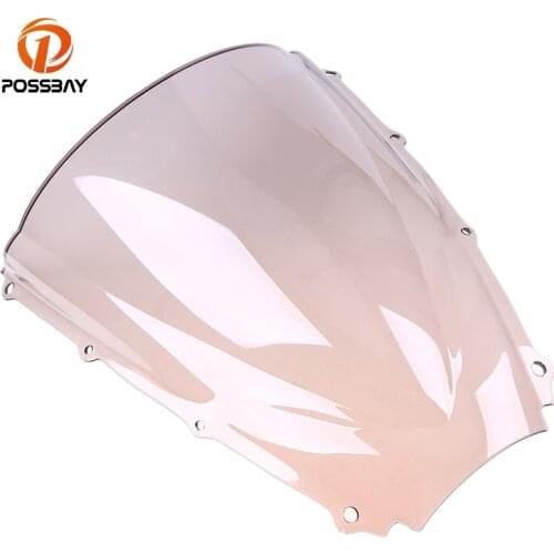 POSSBAY ABS Motorcycle Windshield for Triumph Daytona 675 2006 2007 2008 Double Bubble Windscreen Wind Screen Bicicleta Bike