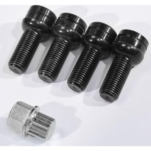 1 Set 17mm Anti-theft Wheel Screw Bolt and Lock Lug Nut Fit For VW Golf Jetta Beetle Passat For Audi Car Wheel Bolts Accessories