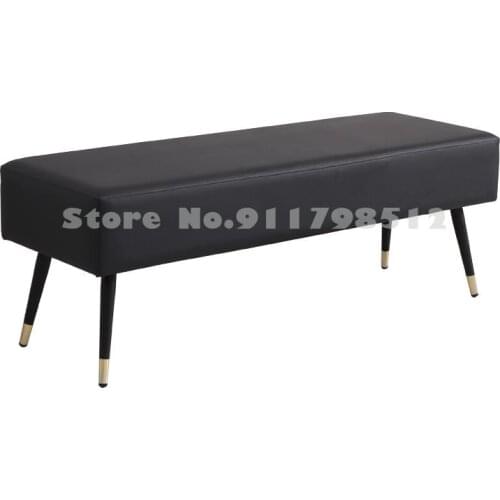 Light luxury leather stool shoe changing stool Nordic sofa clothing store bench rectangular household dining table stool bed end