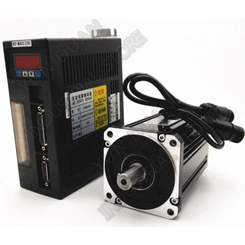 750W NEMA32 80mm flange 2.39NM 380V 3000R/Min AC Servo Drive& Motor with holding brake constant torque MODbus RS485 RS232
