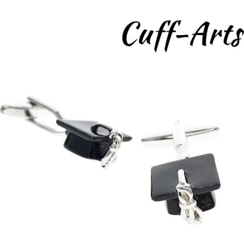 Cuffarts Teachers Hat Graduation Day Hat Mortar Board Hat Cufflinks Men Gentleman Hat Shaped 2018 Student Gifts Cufflinks C10157