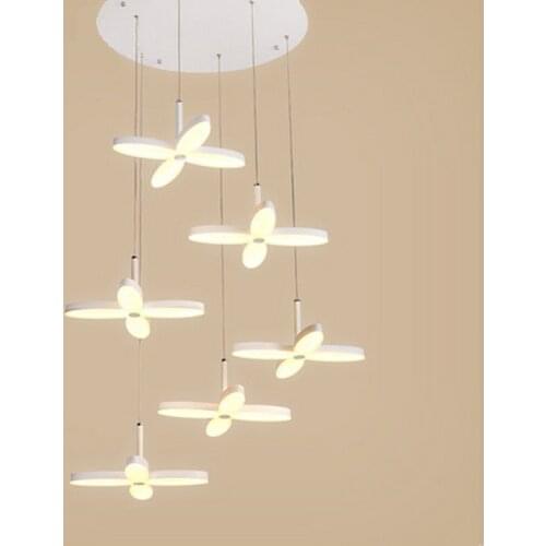 Modern simple LED restaurant chandelier creative clover three head study bar hotel decoration lamps