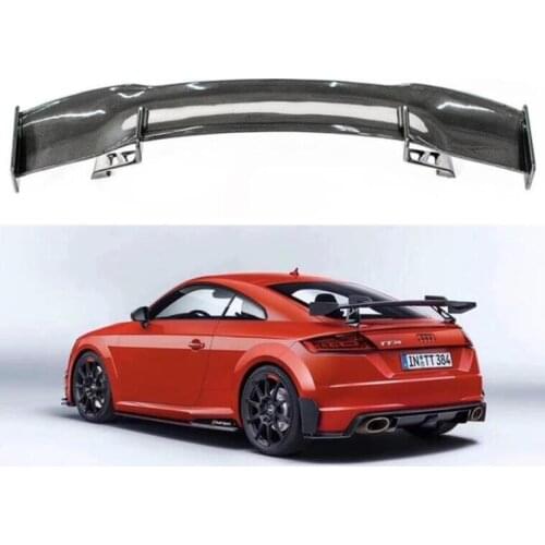 GT SPORT STYLE REAL CARBON FIBER REAR WING TRUNK LIP SPOILER FOR Audi TT TTS TTRS 2007-2021 FAST SHPPING