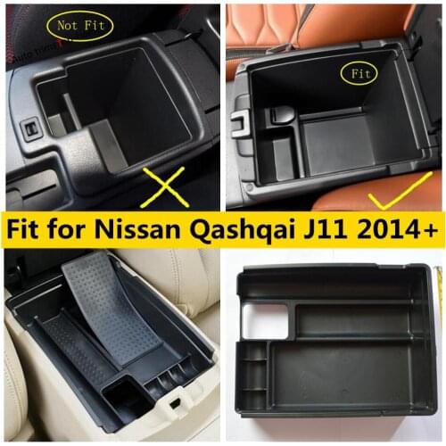 Yimaautotrims Accessories For Nissan Qashqai J11 2014 - 2020 Armrest Storage Multi-grid Pallet Container Phone Case Box Cover